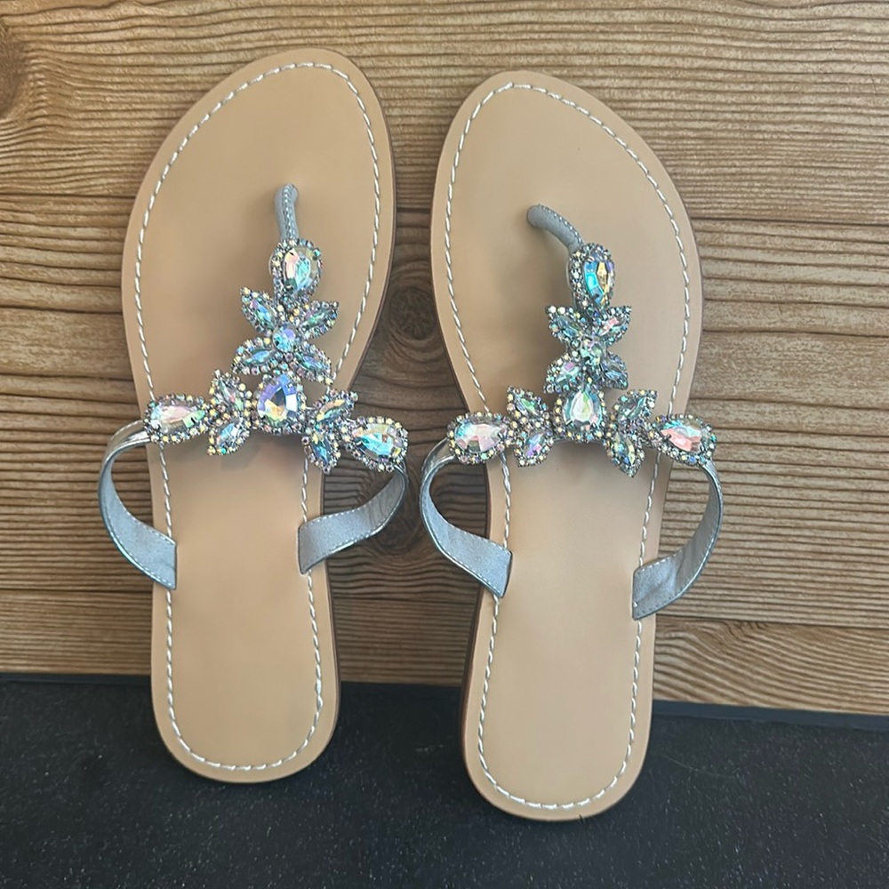 NIB Jeweled Sandals